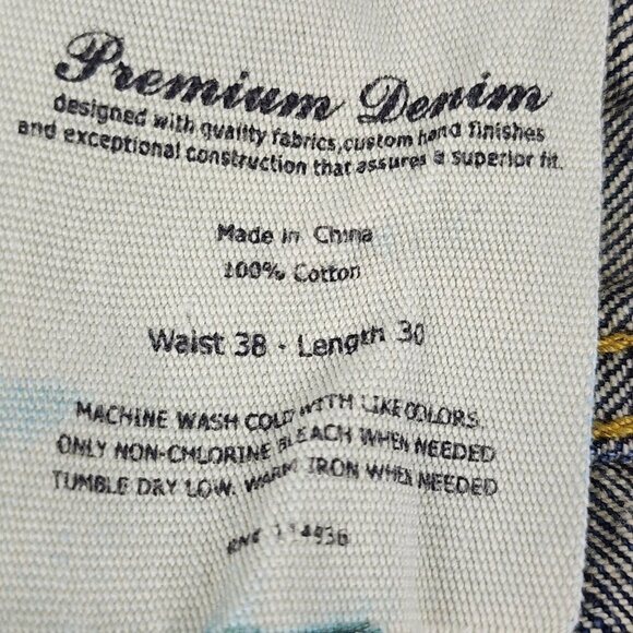 Urban Pipeline Urban Up Jeans Mens 38x30 Blue Loose Bootcut Denim - Picture 10 of 10
